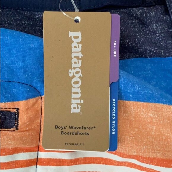 NWT PATAGONIA boardshorts Boys Wavefarer12 - Picture 2 of 4
